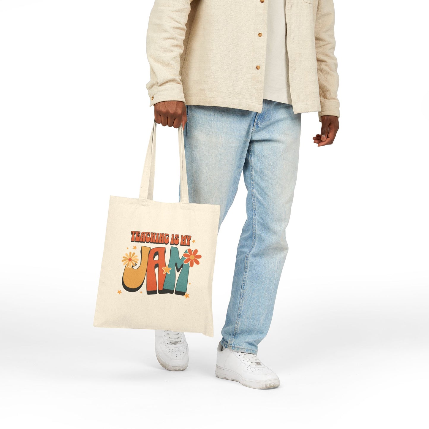 Teaching is My Jam Canvas Tote