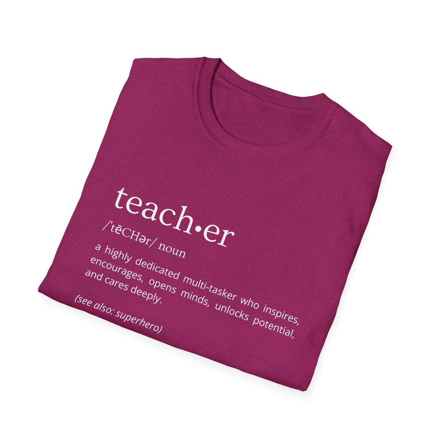 Definition of Teacher - White Text