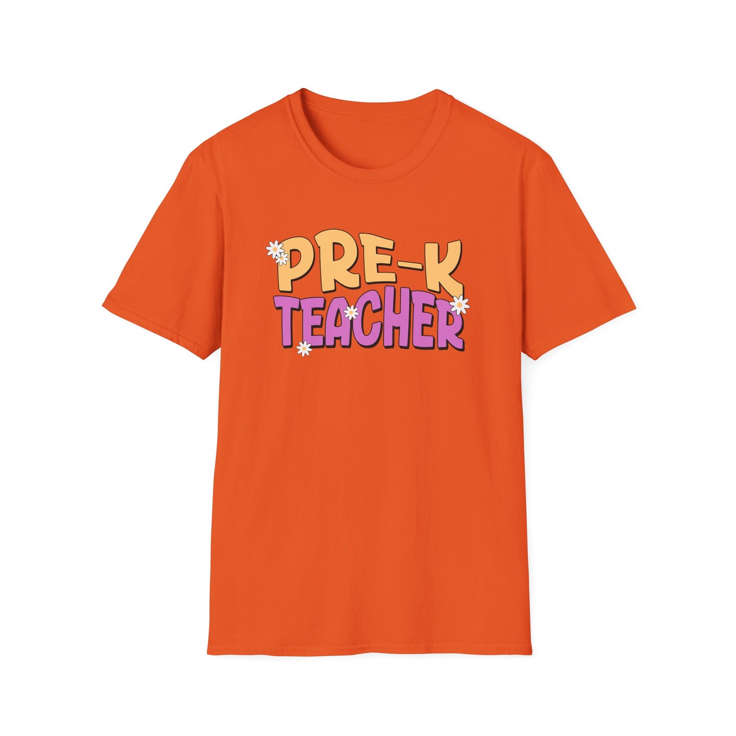Pre-K Teacher with Flowers