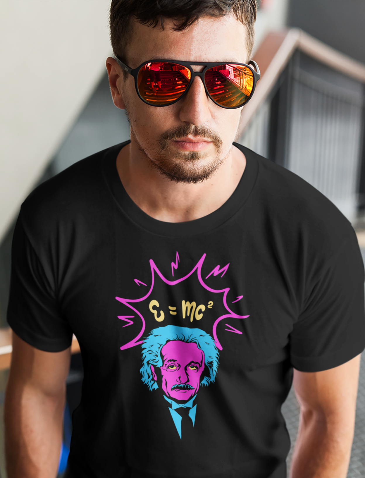 Albert Einstein - Neon Colors