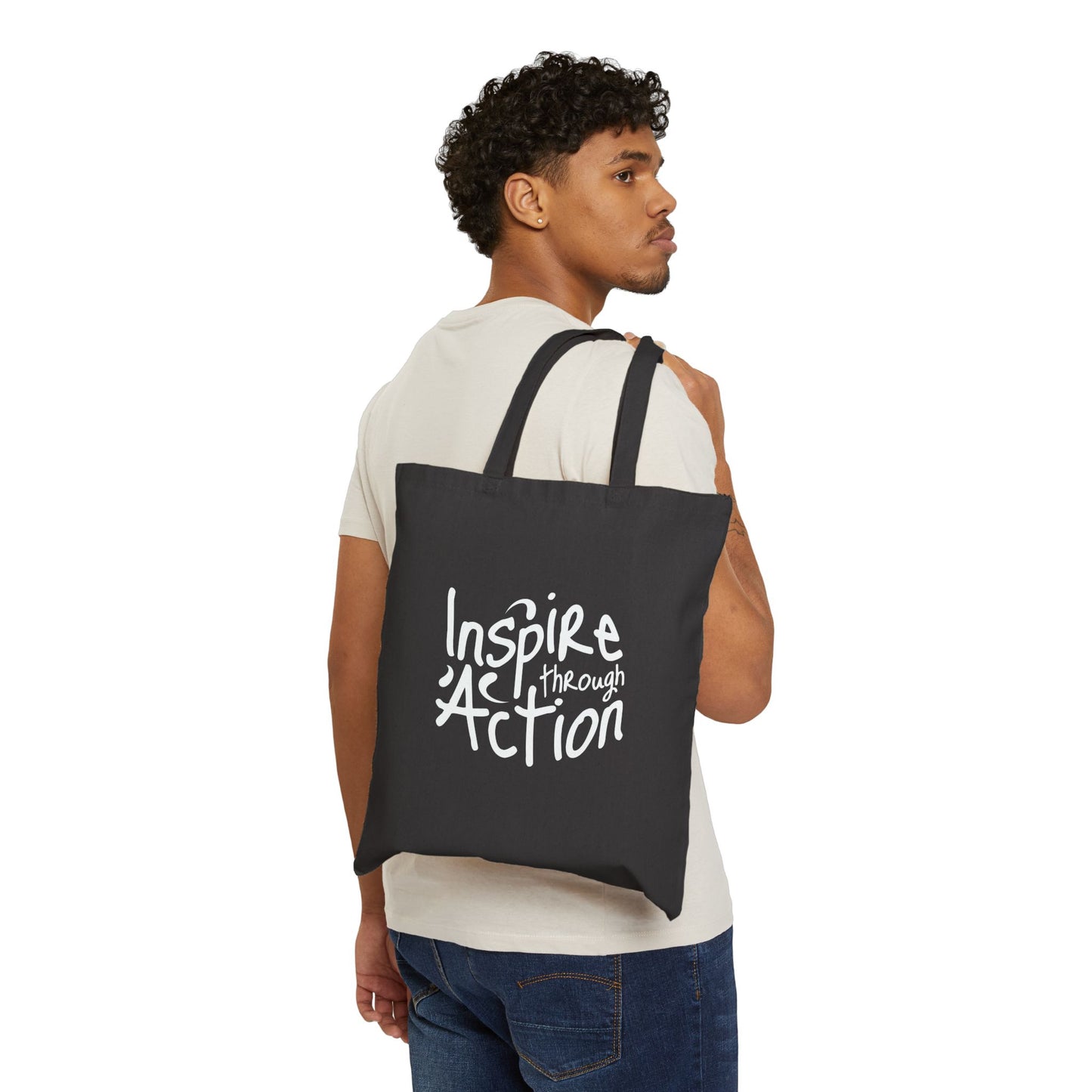 Inspire Through Action Canvas Tote