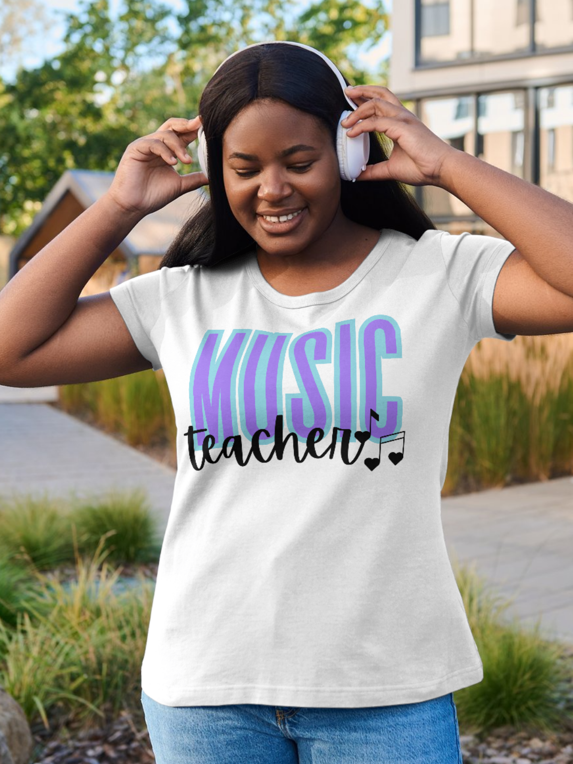 Music Teacher with Notes