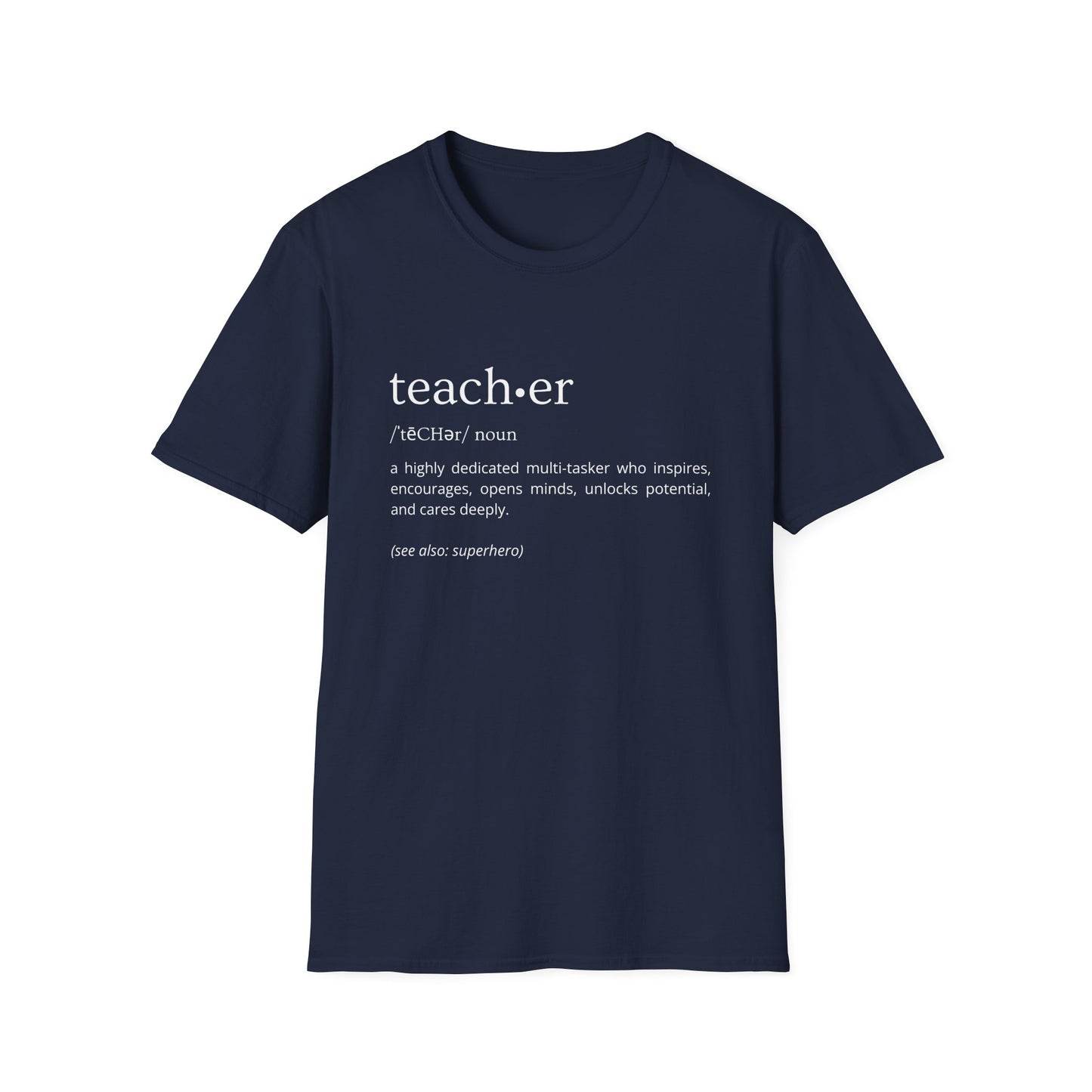 Definition of Teacher - White Text