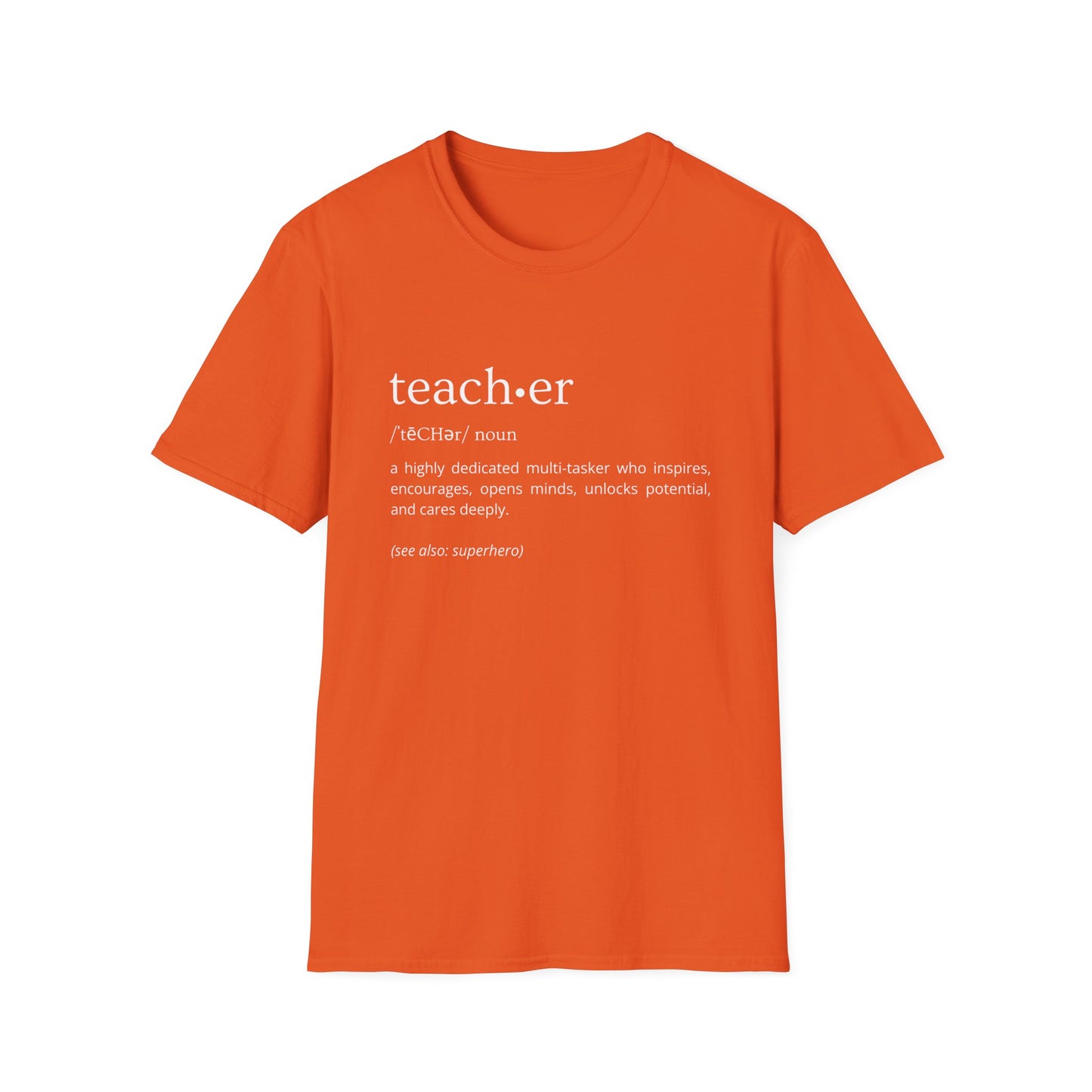 Definition of Teacher - White Text