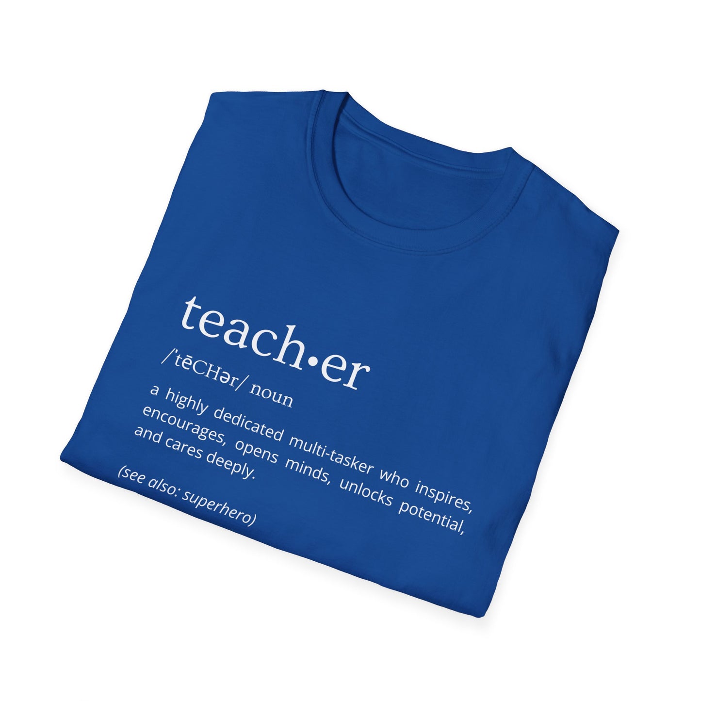 Definition of Teacher - White Text