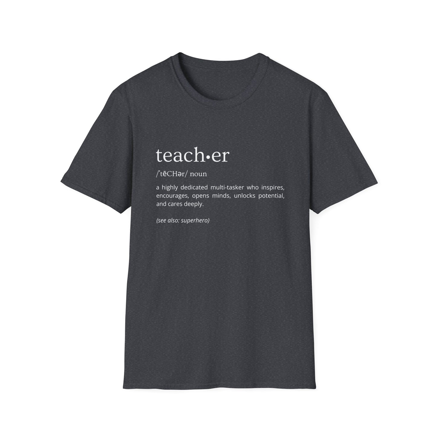 Definition of Teacher - White Text