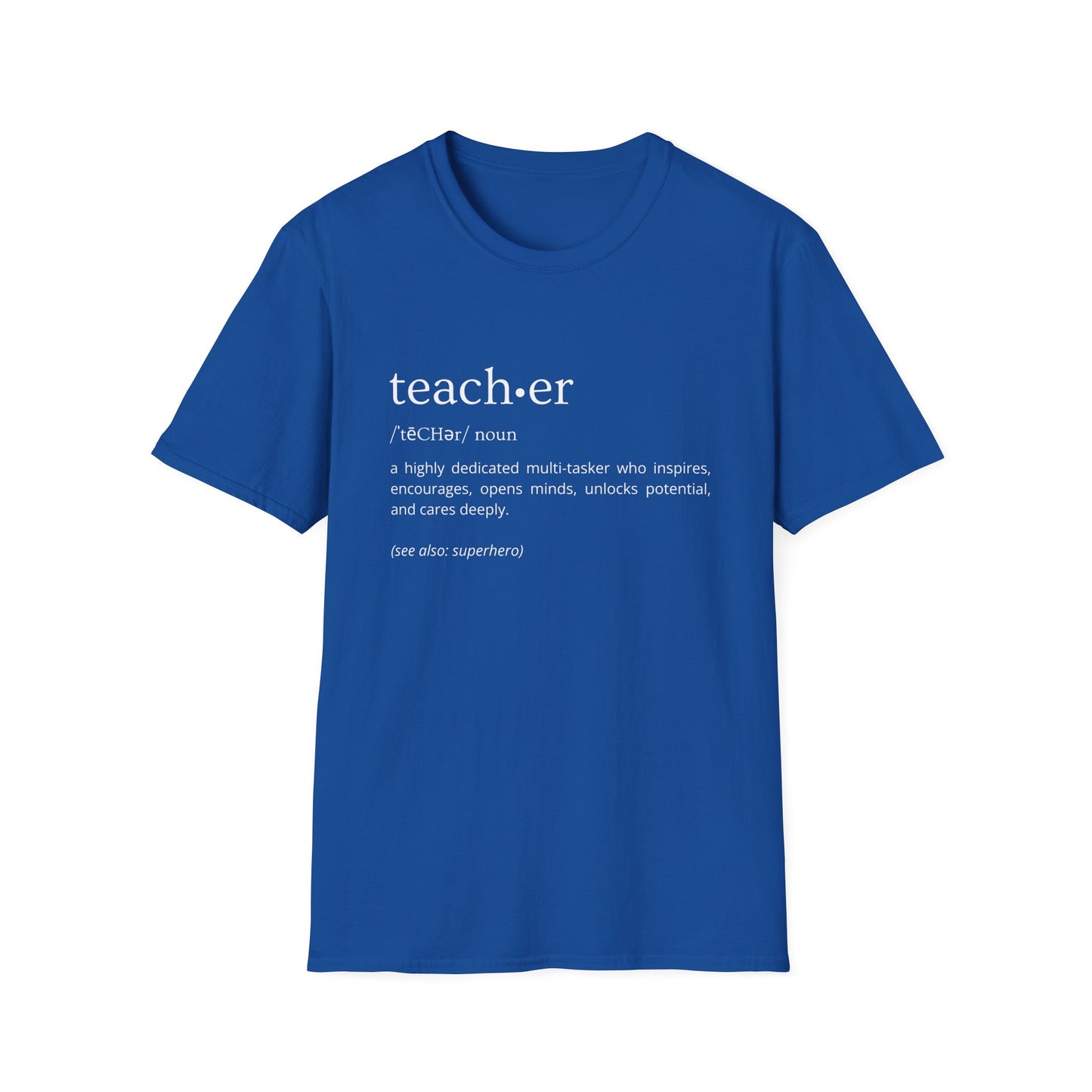 Definition of Teacher - White Text
