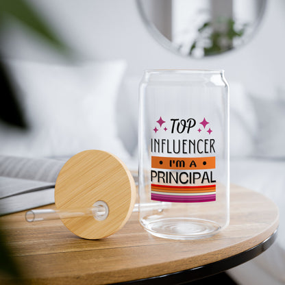 Principal Top Influencer Sipper Glass - 16oz Tumbler with Straw