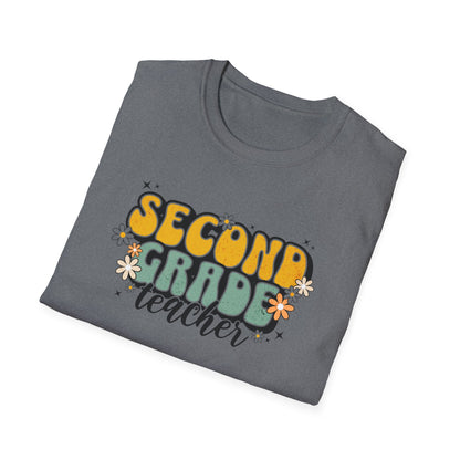 Second Grade Teacher with Flowers