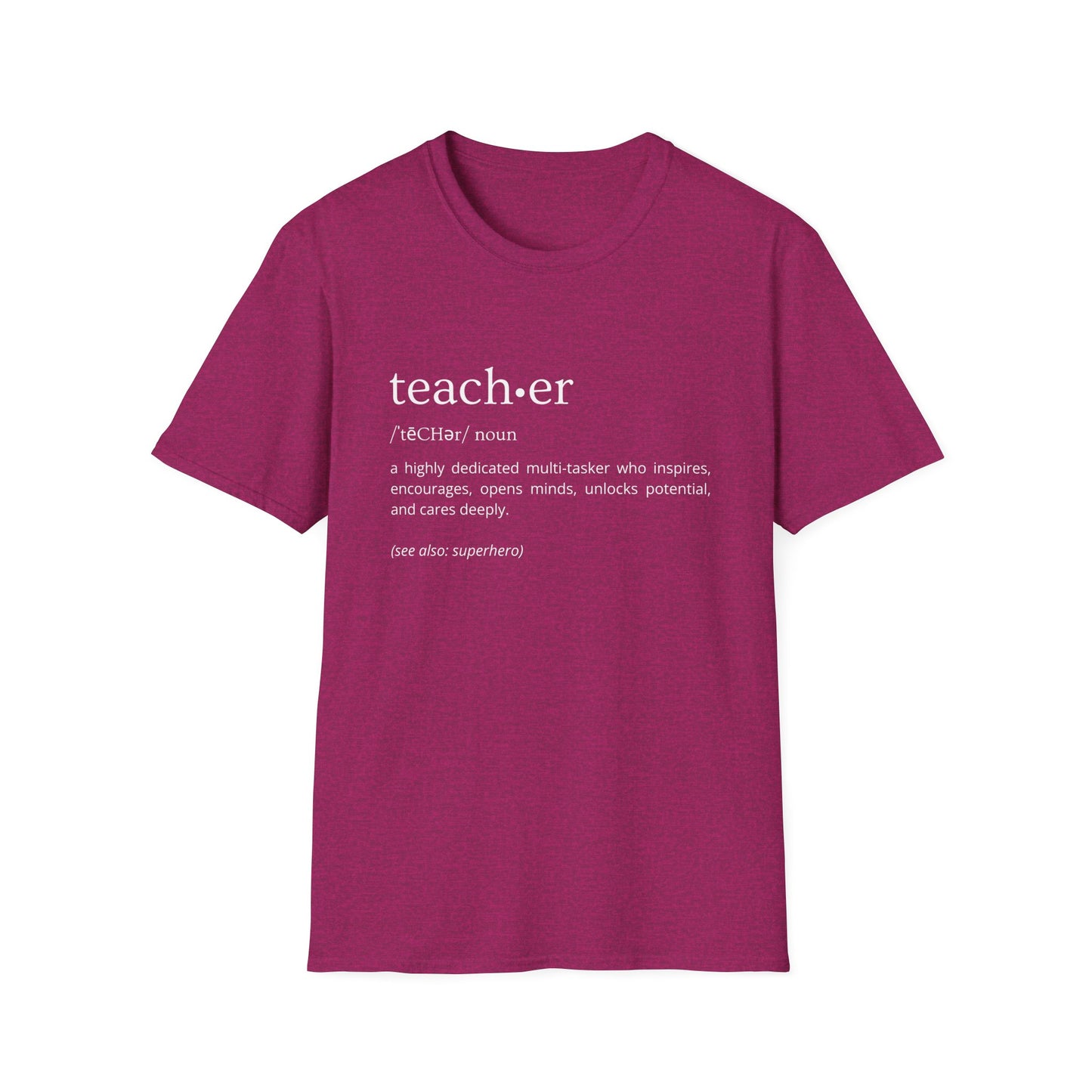 Definition of Teacher - White Text