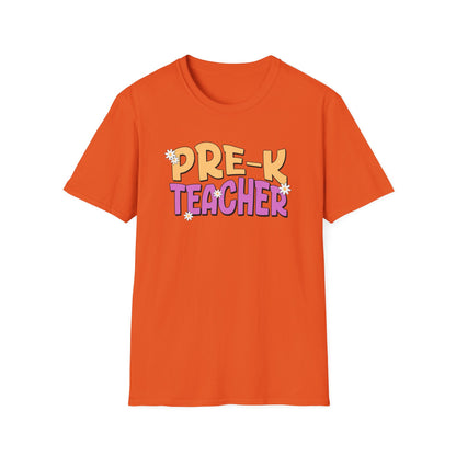 Pre-K Teacher with Flowers