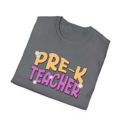 Pre-K Teacher with Flowers