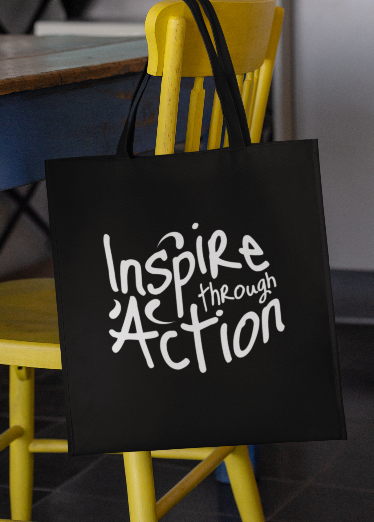 Inspire Through Action Canvas Tote