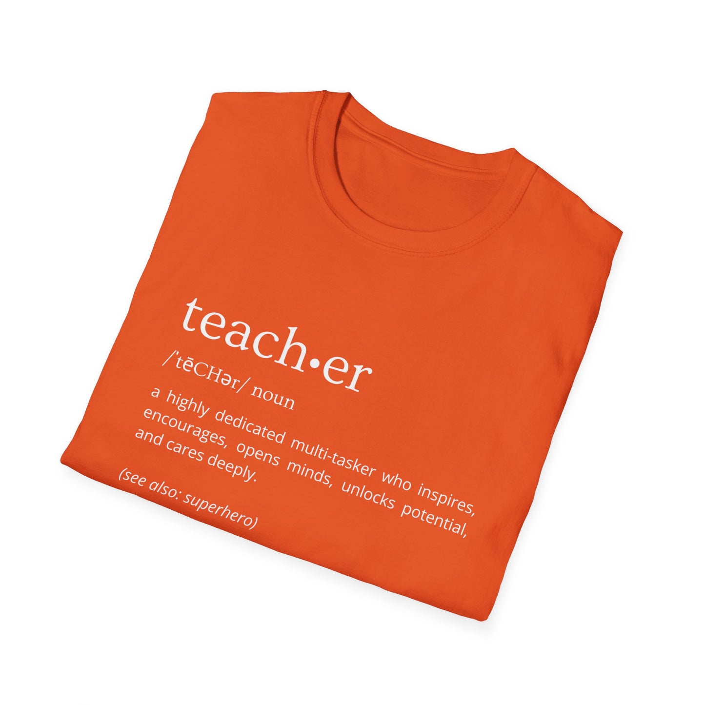 Definition of Teacher - White Text