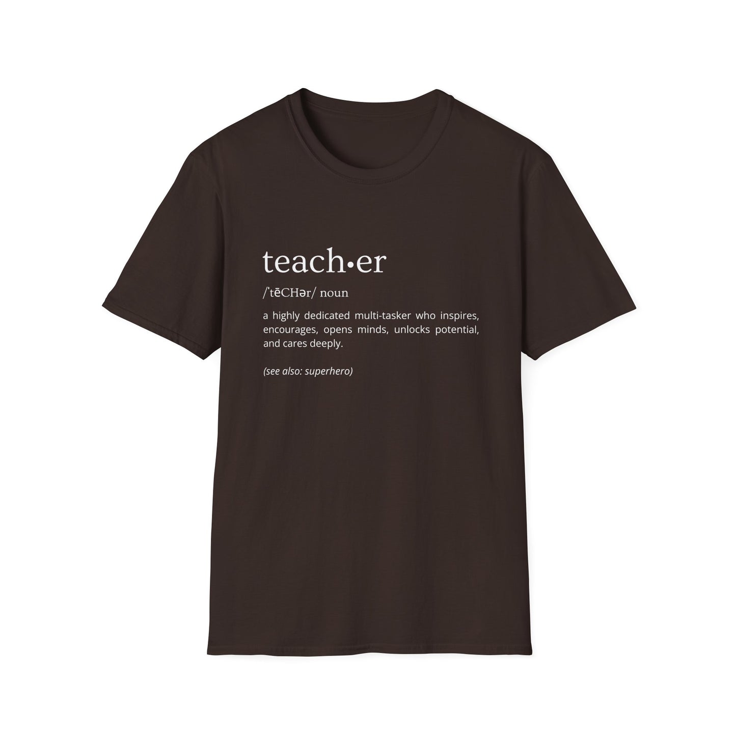 Definition of Teacher - White Text