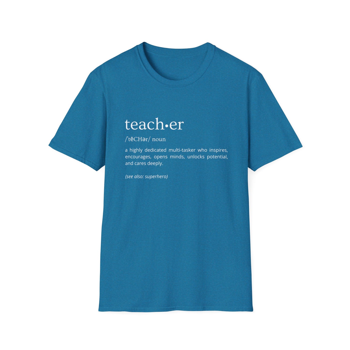 Definition of Teacher - White Text