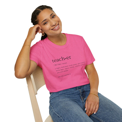 Definition of Teacher - Black Text