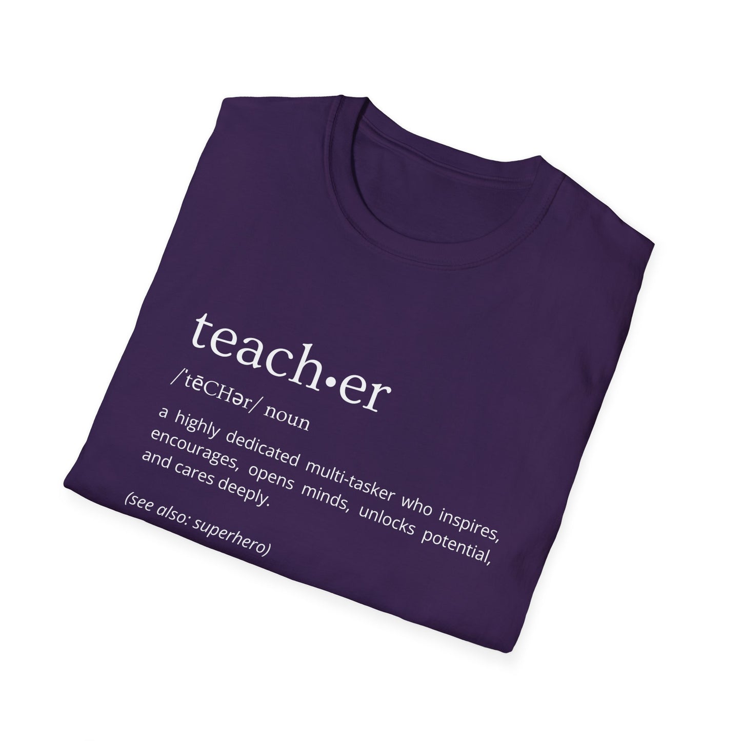 Definition of Teacher - White Text