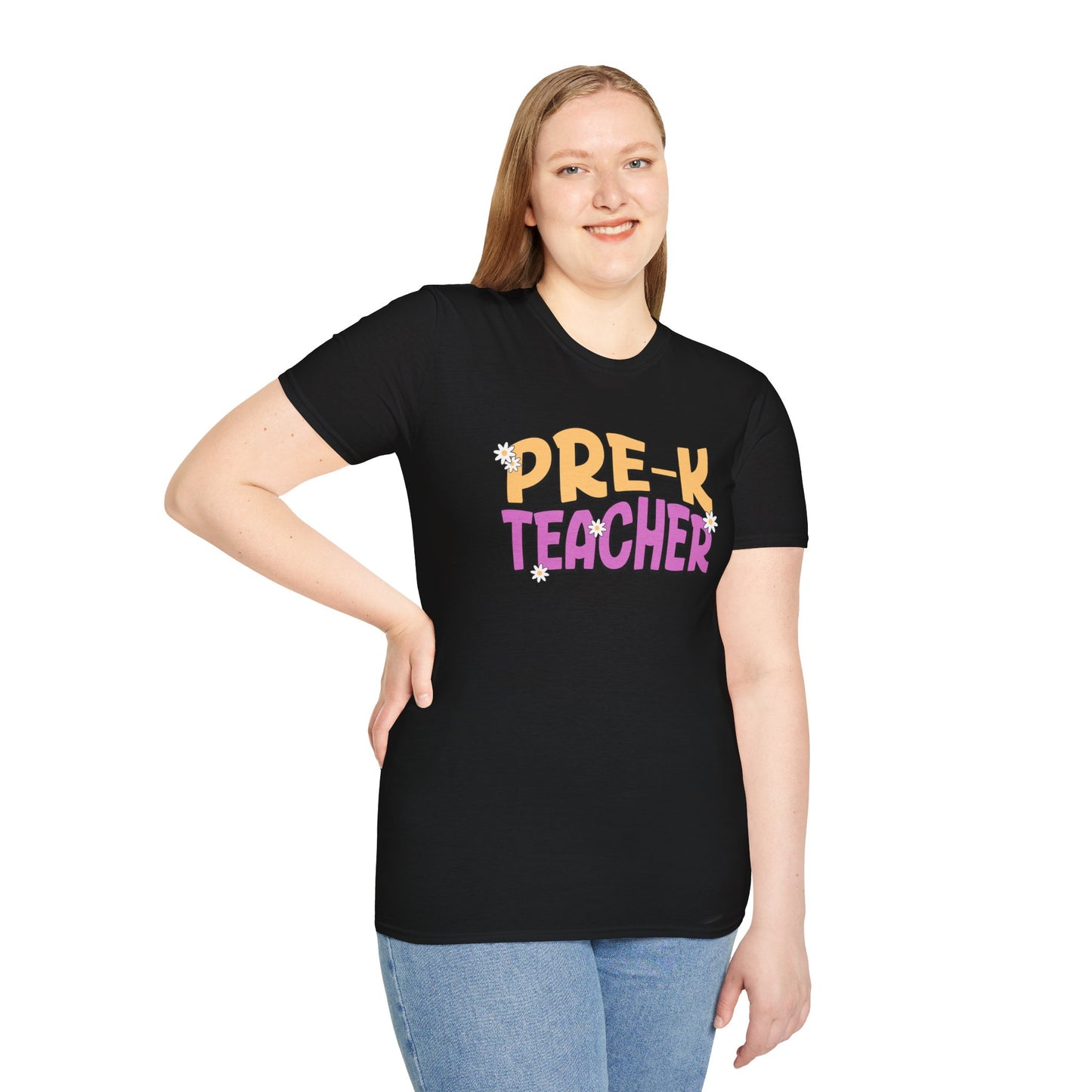 Pre-K Teacher with Flowers