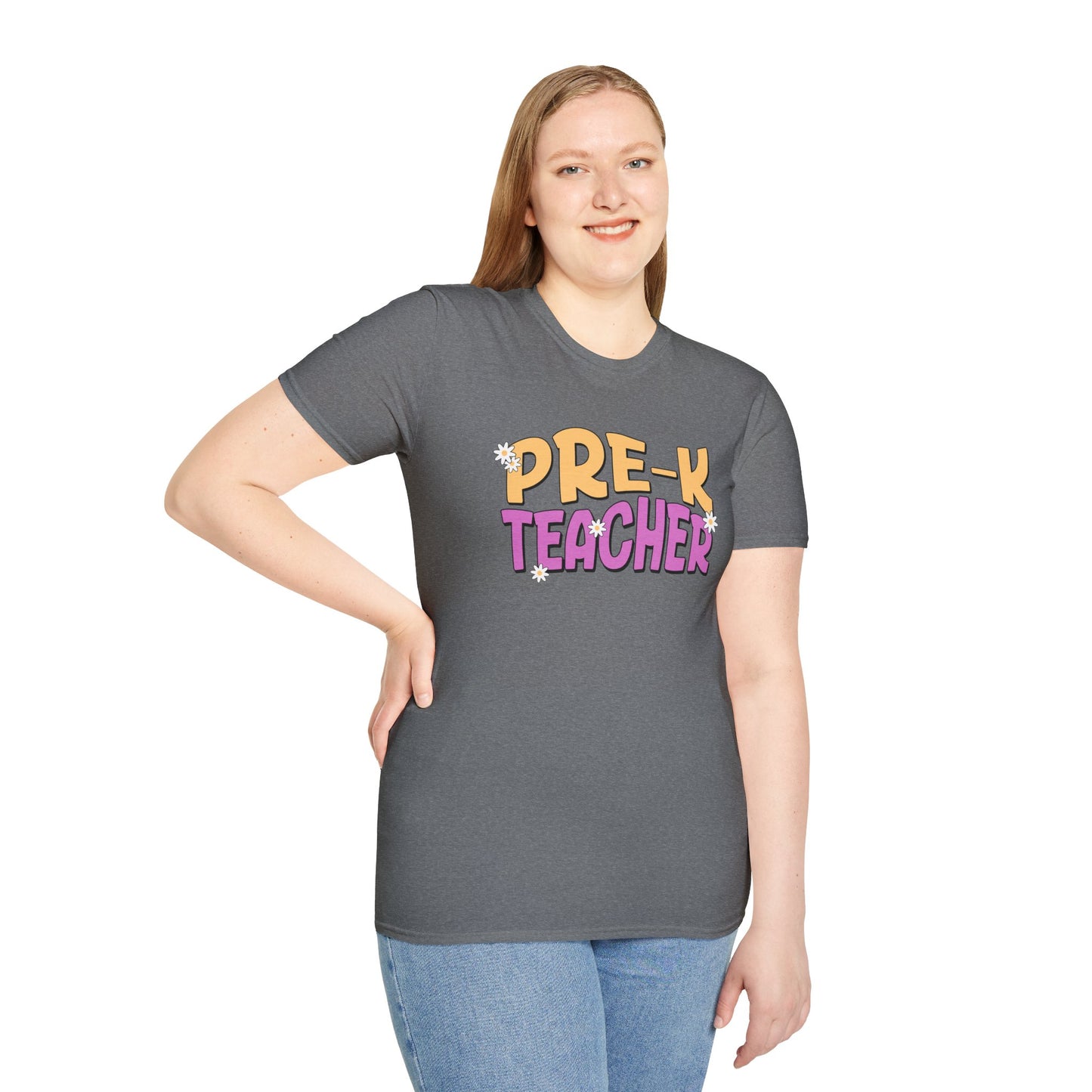 Pre-K Teacher with Flowers