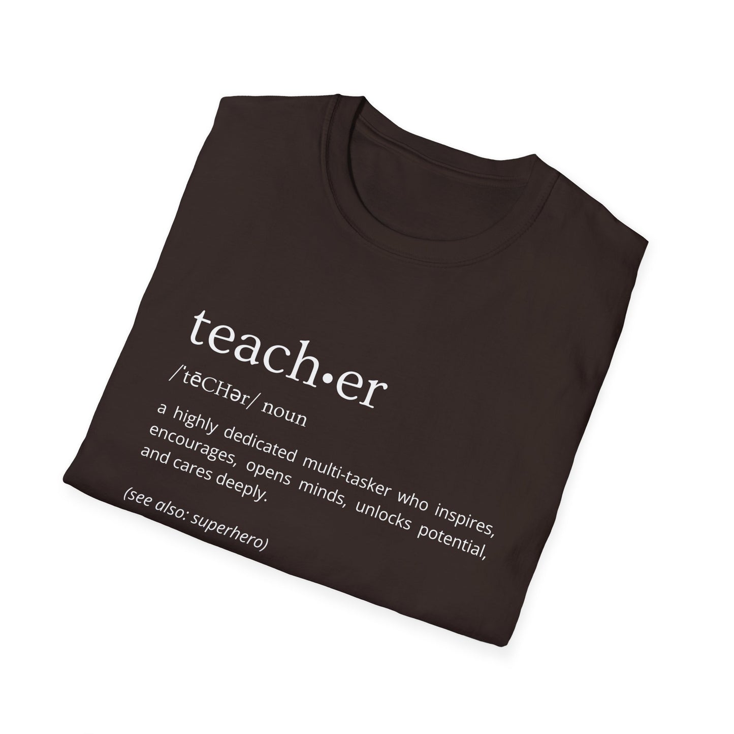Definition of Teacher - White Text