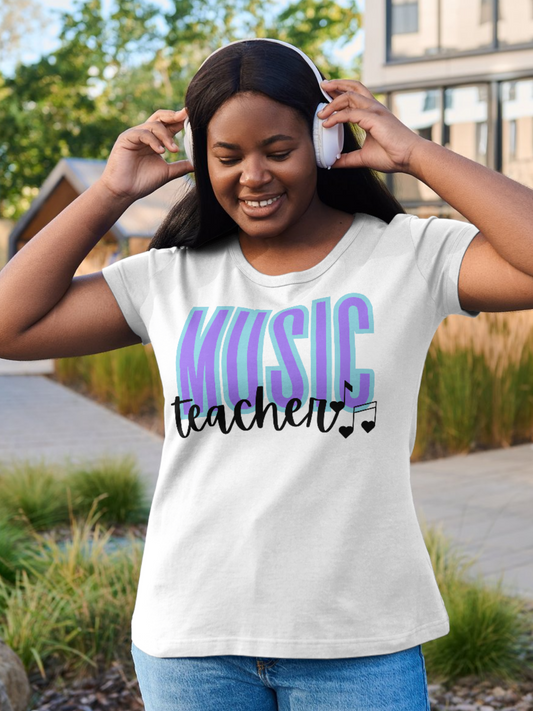 Music Teacher with Notes