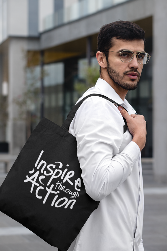 Inspire Through Action Canvas Tote
