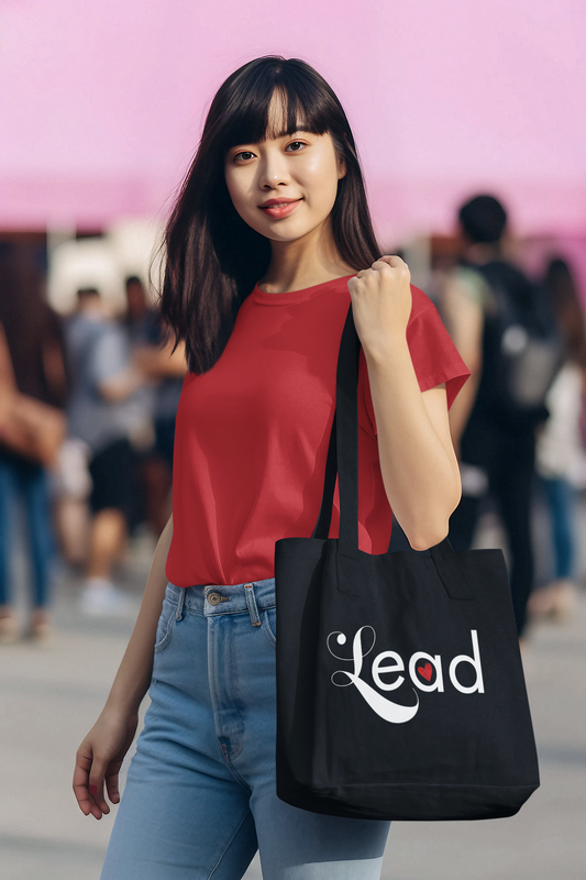 Lead with Heart Canvas Tote